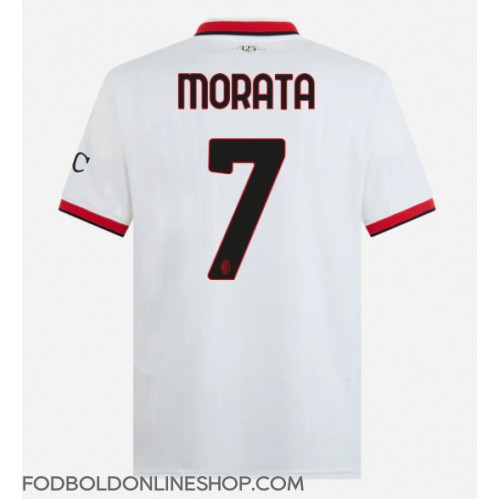 AC Milan Alvaro Morata #7 Udebanetrøje 2024-25 Kortærmet